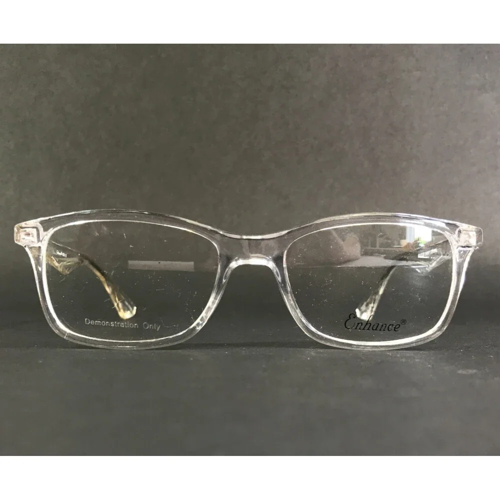 Enhance Eyeglasses Frames 4200 SHINY CRYSTAL Rectangle Full Rim 50-17-135